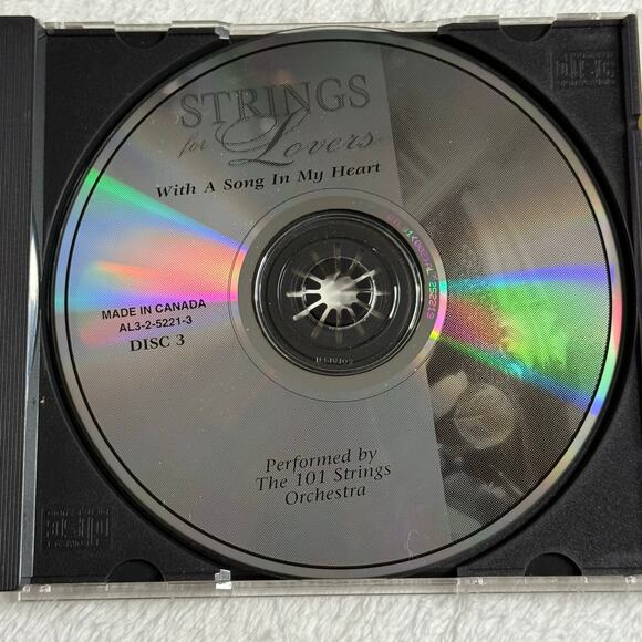 Strings for Lovers – 3 CD Set by The 101 Strings Orchestra (1996 Madacy, Canada) - Picture 8 of 9